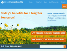 Tablet Screenshot of globalpremierbenefits.com